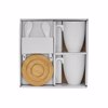 Liberta-Maison CURVE Koupa 22x22x8cm Porselani Lefko Fusiko Bamboo 030003