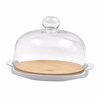 Liberta-Maison CURVE Koup Me Kapaki 25x22x14cm Porselani Lefko Fusiko Bamboo 030012