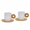 Liberta-Maison Nordic Koupa 20x14x7cm Porselani Lefko Fusiko Bamboo 030015