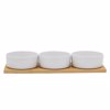 Liberta-Maison Fleurs Bol Set 3TMX 29x10x5cm Porselani Lefko Fusiko Bamboo 030020