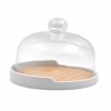 Liberta-Maison Fleurs Koup Me Kapaki 21x21x16.5cm Porselani Lefko Fusiko Bamboo 030021