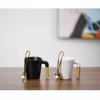 Liberta-Maison Nordic Koupa Set 4TMX 13x23x9cm Porselani Mavro Fusiko Bamboo 030031