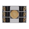 Liberta-Maison Nordic Koupa Espresso Set 6tmx 29x21x7cm Porselani Mavro Fusiko Bamboo 030033