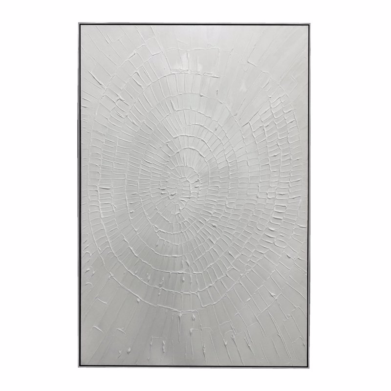 Liberta-Maison White Fingerprints Πίνακας Διακόσμησης 80x120x4cm Καμβάς Λευκό Ασημί 030067