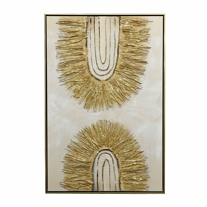 Liberta - Maison BOHO ART Πίνακας Καμβάς Χρυσός 60x3.5x