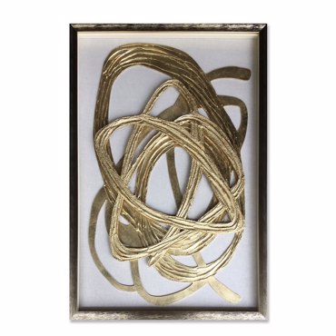 Liberta - Maison WILD SOUL Πίνακας από MDF Χρυσό/Λευκό με Γυαλί Χρυσό 60x4x90cm 030461