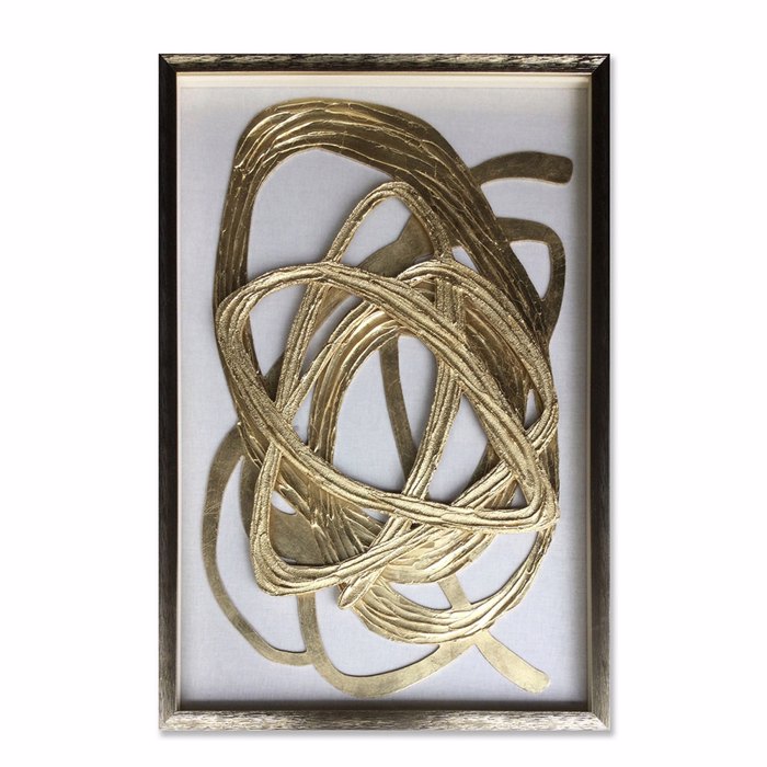 Liberta - Maison WILD SOUL Pinakas apo MDF Xruso/Lefko me Gyali Xruso 60x4x90cm 030461