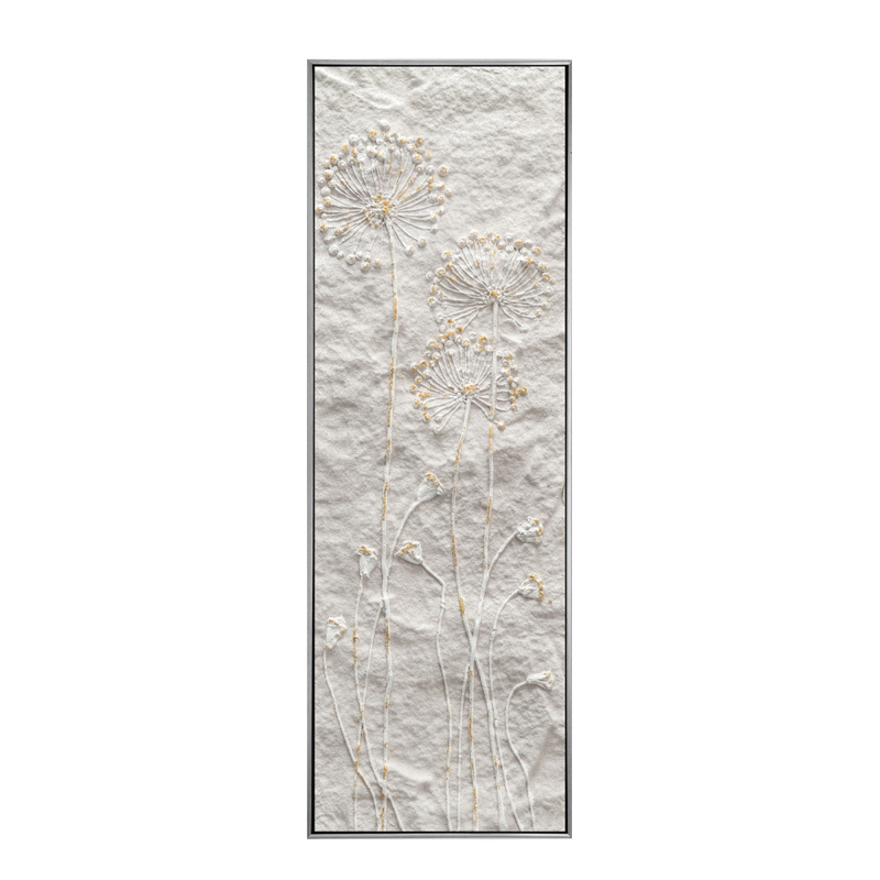 Liberta-Maison Breath Of Art Πίνακας Διακόσμησης 40x120x4cm Καμβάς Μπεζ Χρυσό Ξύλο 030513