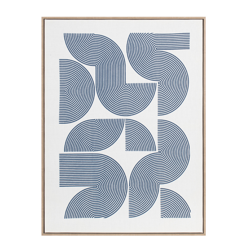 Liberta - Maison AZURE HEAVEN Πίνακας Καμβάς Λευκός/Μπλε με Ξύλινη Κορνίζα Φυσική 60x5x80cm 030593