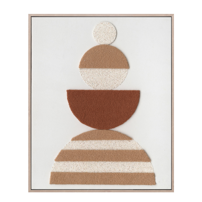 Liberta - Maison BOHO BALANCE Πίνακας Καμβάς Terracotta/Μπεζ με Ξύλινη Κορνίζα Φυσική 80x5x100cm 030668