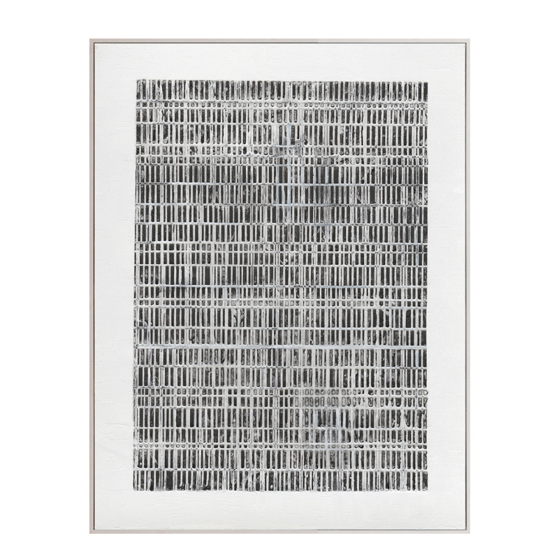 Liberta - Maison SOMETIMES Πίνακας Καμβάς Λευκός/Μαύρος με Ξύλινη Κορνίζα Λευκή 90x5x120cm 030672