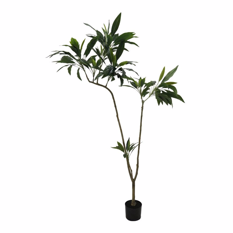 Liberta - Maison THIN IRON Τεχνητό Φυτό PVC Πράσινο σε Τσιμεντένια Γλάστρα Μαύρη 180cm 030845