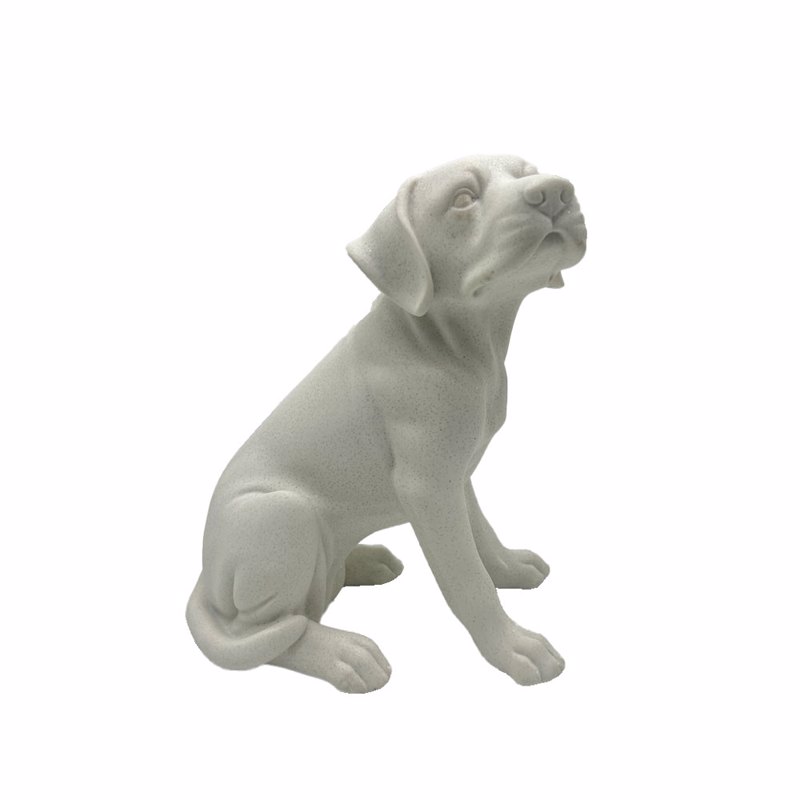 Liberta - Maison BORIS Διακοσμητικός Σκύλος Polyresin Λευκός 24x18x29cm 031114