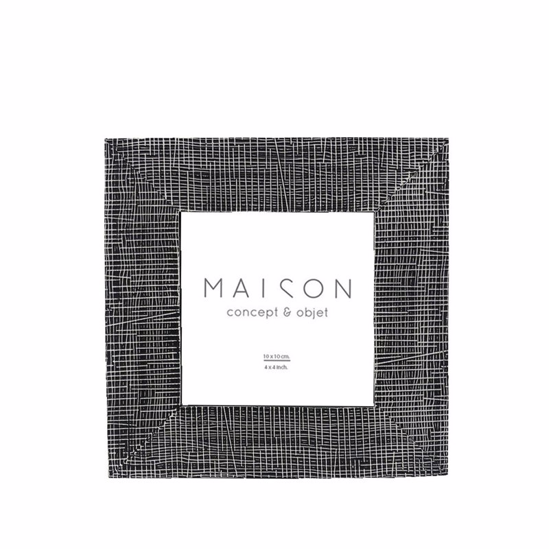 Liberta-Maison OLAF Κορνίζα 16x2x17cm Polyresin Μαύρο Λευκό Γυαλί 031123