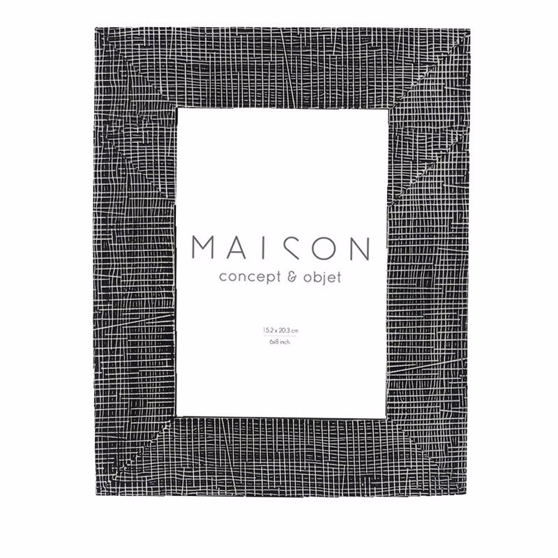 Liberta - Maison OLAF Κορνίζα Polyresin Μαύρο Λευκό Γυαλί 21x2x27cm 031125