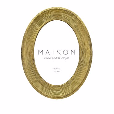 Liberta - Maison VALENS Κορνίζα Polyresin Χρυσή με Γυαλί 18x2x23cm 031127