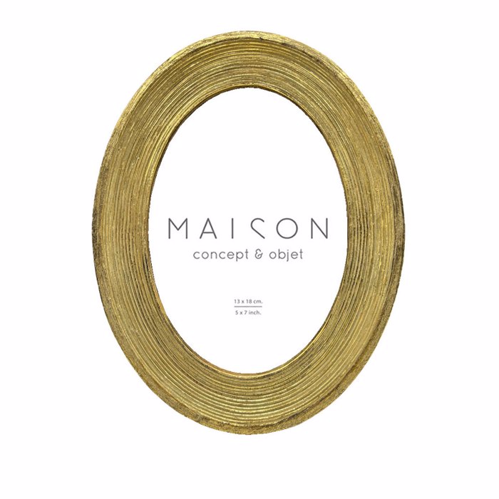 Liberta - Maison VALENS Korniza Polyresin Xrusi me Gyali 18x2x23cm 031127