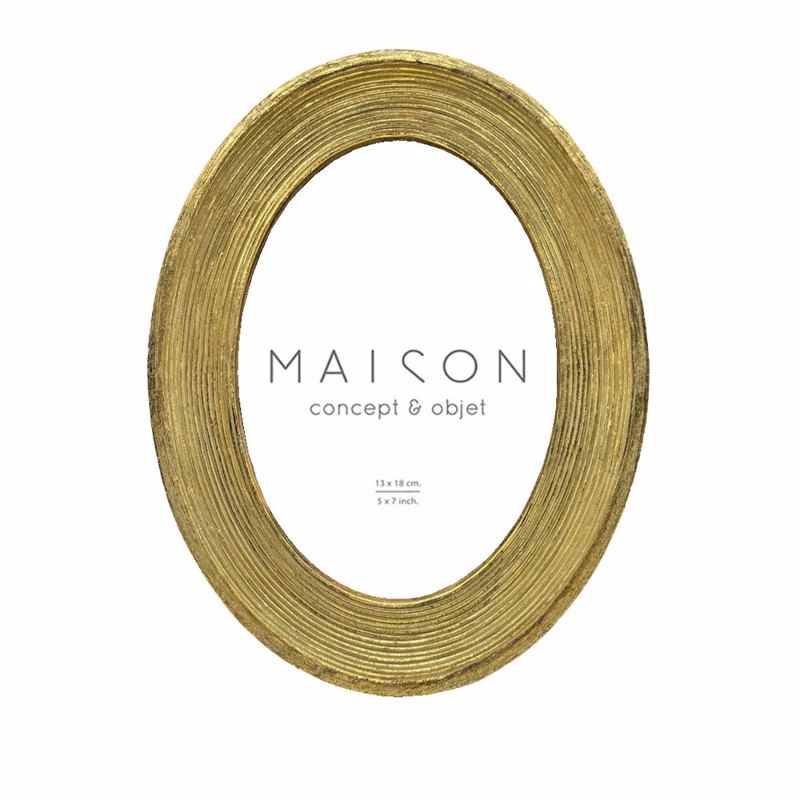 Liberta - Maison VALENS Κορνίζα Polyresin Χρυσή με Γυαλί 18x2x23cm 031127