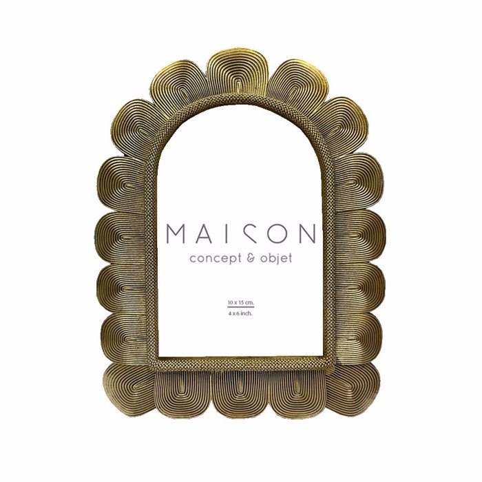 Liberta - Maison ELISHA Korniza Polyresin Xrusi me Gyali 17x2x21cm 031133