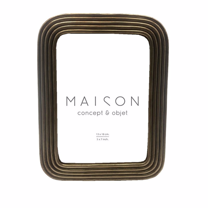 Liberta - Maison ABEL Κορνίζα Polyresin Χρυσή με Γυαλί 17x2x22cm 031135