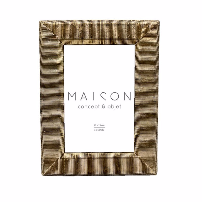 Liberta-Maison CRUZE Κορνίζα 16x2x21cm Polyresin Χρυσό Γυαλί 031142