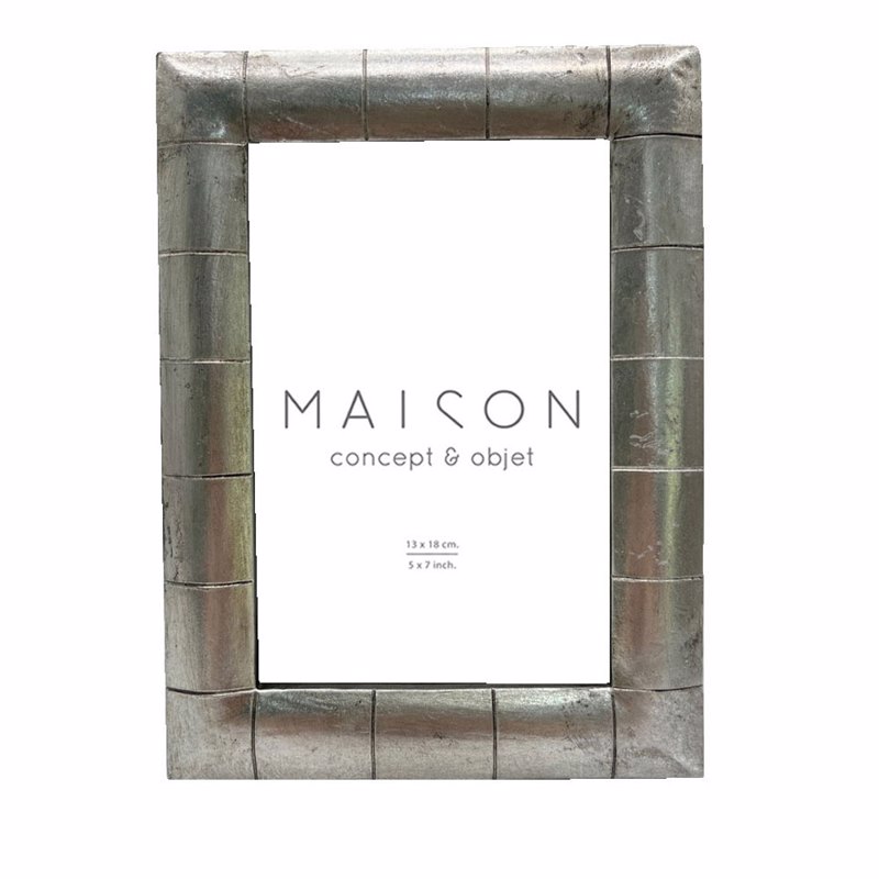 Liberta - Maison KAMIAR Κορνίζα Polyresin Ασημί με Γυαλί 17x2x22cm 031147