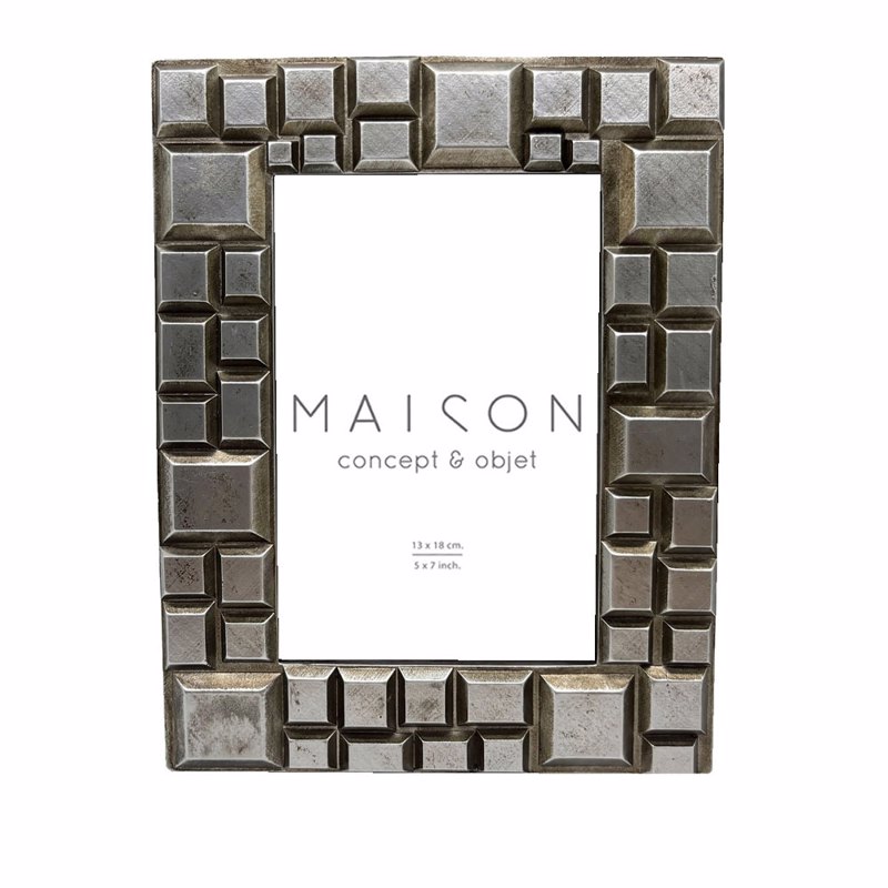 Liberta-Maison KEVAN Κορνίζα 18x2x24cm Polyresin Ασημί 
