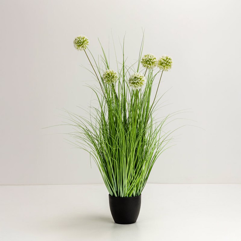 Liberta-Maison Grass Flower Φυτό Τεχνητό Σε Γλάστρα 85cm PVC Πράσινο 031343