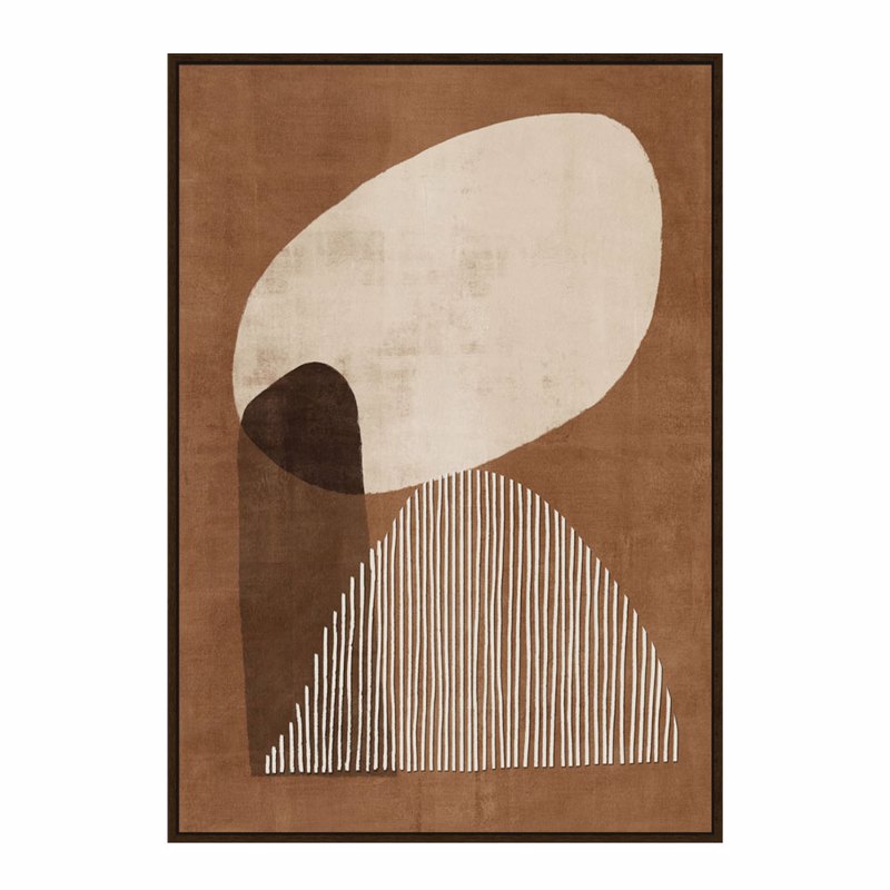 Liberta - Maison CONVEX Πίνακας Καμβάς Terracotta/Μπεζ με Κορνίζα από MDF Καφέ 60x4x90cm 031348