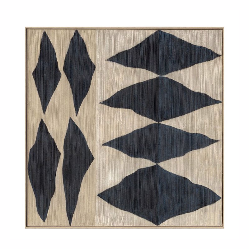 Liberta - Maison SHAYE Πίνακας Καμβάς/Ξύλο Μπεζ/Μπλε/Φυσικό 100x5x100cm 031414