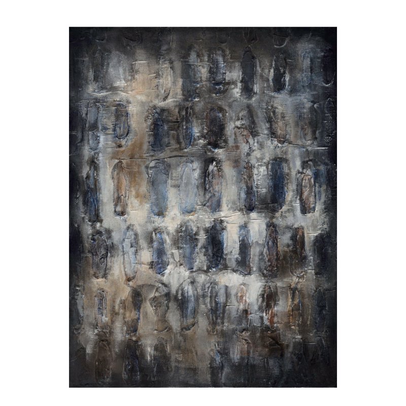 Liberta - Maison TERRYN Πίνακας Καμβάς/Ξύλο Μπλε-Γκρι/Κ