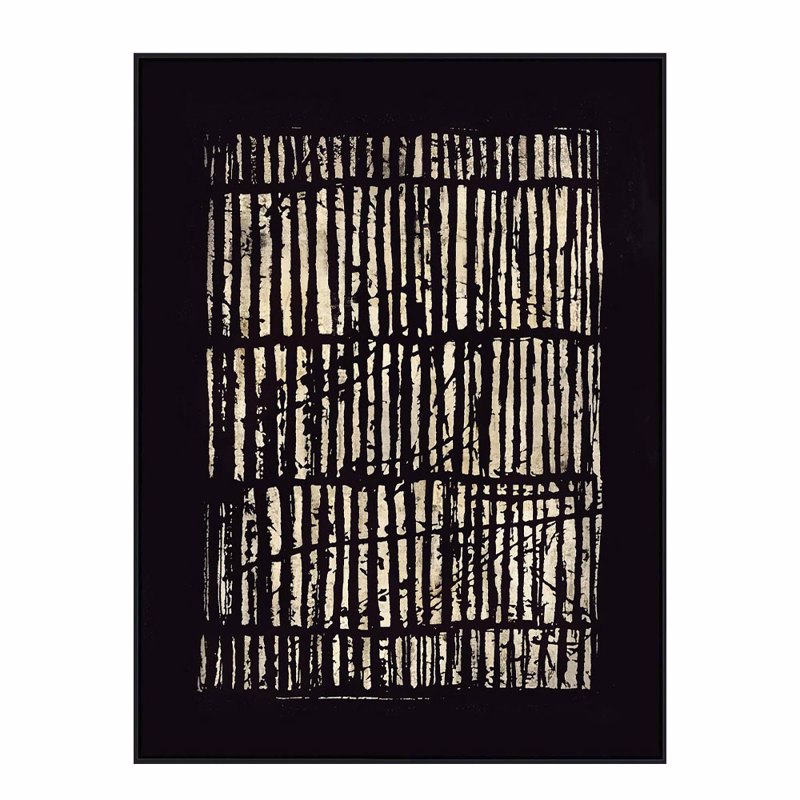 Liberta-Maison Multiply Πίνακας Διακόσμησης 90x120x4cm Καμβάς Μαύρο Μπεζ MDF Μαύρο 031435