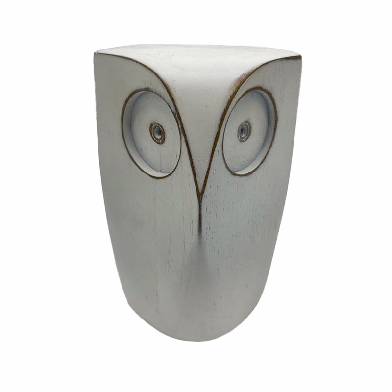 Liberta-Maison OWL L Διακοσμητικό Κουκουβαγια 7x7x14cm Polyresin Λευκό 031471