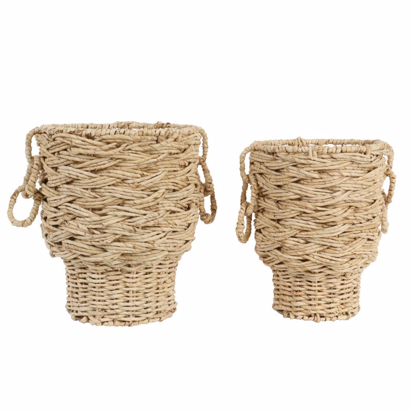 Liberta-Maison Poros Καλάθι 29x29x35cm Φύλλα Καλαμποκιού Φυσικό 031547