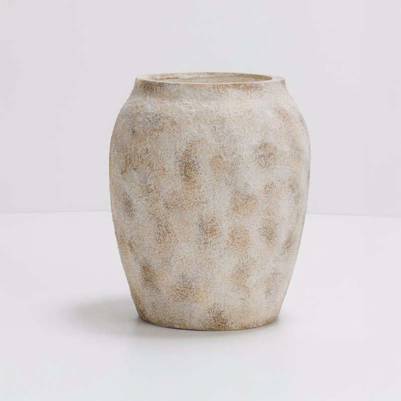 Liberta-Maison Scopelos Γλάστρα 30x30x37cm MgO Λευκό Μπεζ 031626