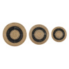 Liberta-Maison Nubia Diakosmitiko Toixou Set 3Tmx 60x60x5cm Metallo Mavro Fusiko Xarti 031705