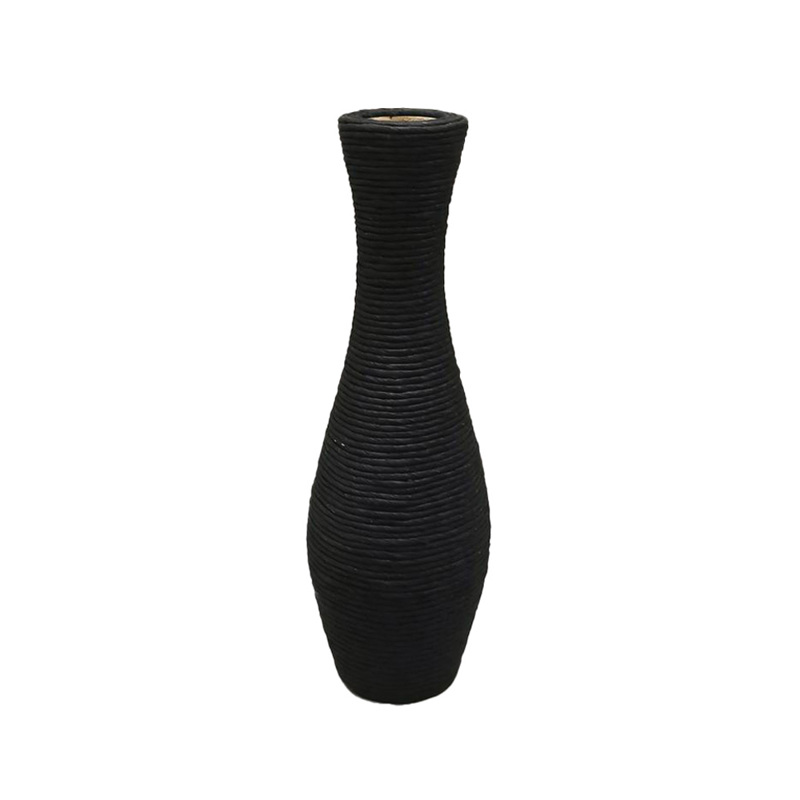 Liberta-Maison Nubia Βάζο 20x20x62cm Ξύλο Ελατου Μαύρο 032010
