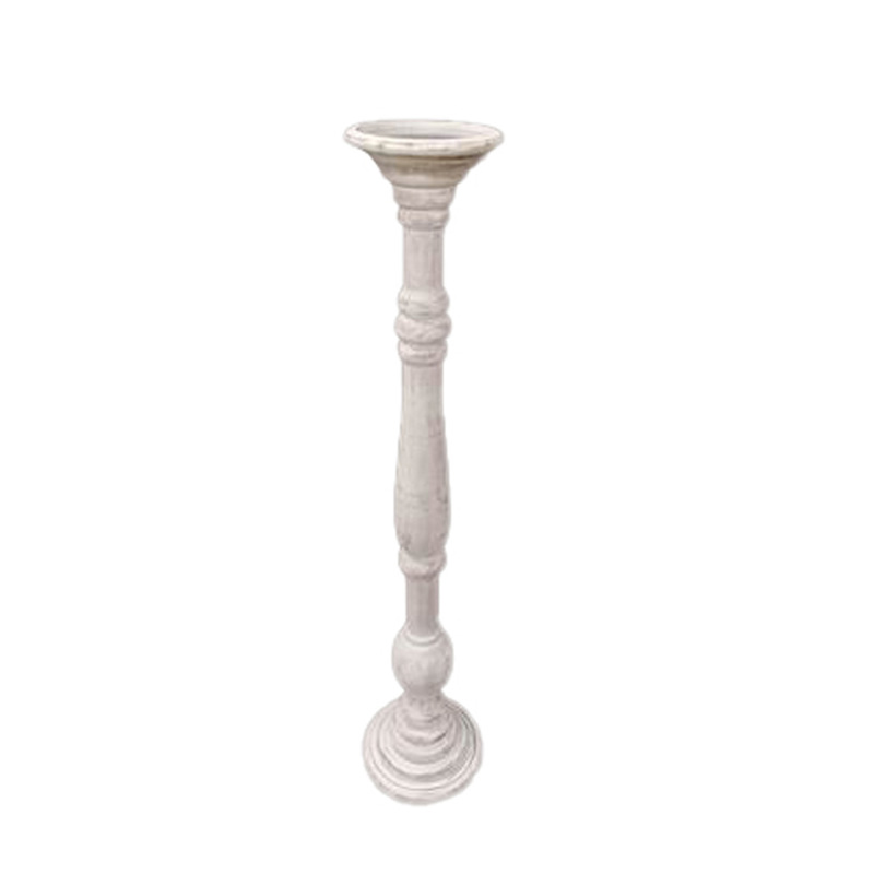 Liberta-Maison Sikinos Κηροπήγιο 20x20x99cm MDF White Washed 032020