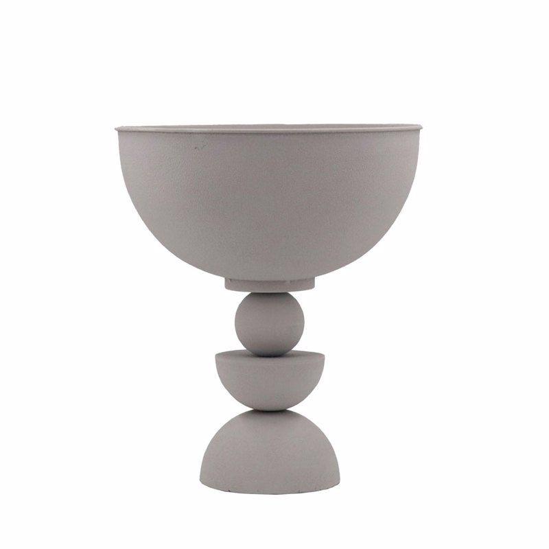 Liberta - Maison UP & DOWN Μπωλ με Πόδι Μεταλλικό Λευκό Φ31x36cm 032129