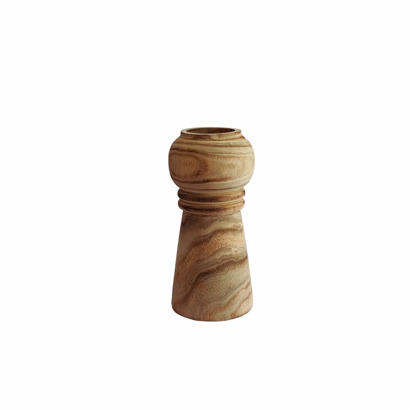 Liberta-Maison Kengo Βάζο 12x12x26cm Ξύλο Φυσικό 032224