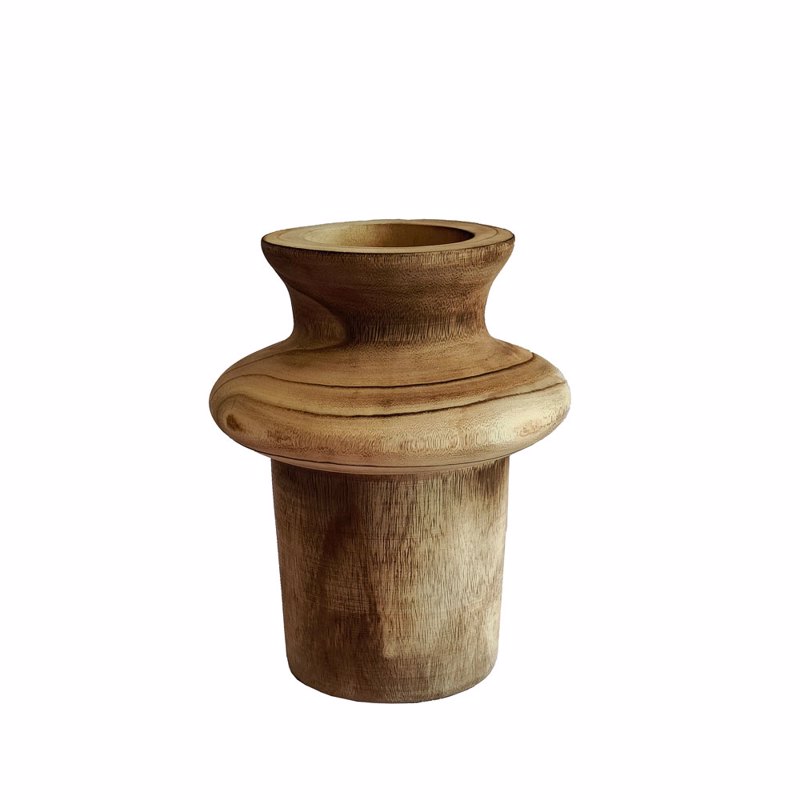 Liberta-Maison Kengo Βάζο 21x21x26cm Ξύλο Φυσικό 032225