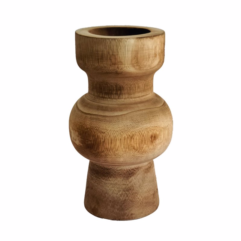 Liberta-Maison Kengo Βάζο 17x17x31cm Ξύλο Φυσικό 032226