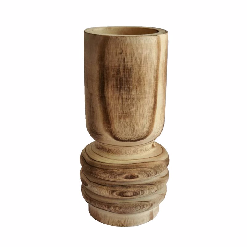 Liberta-Maison Kengo Βάζο 16x16x34cm Ξύλο Φυσικό 032227