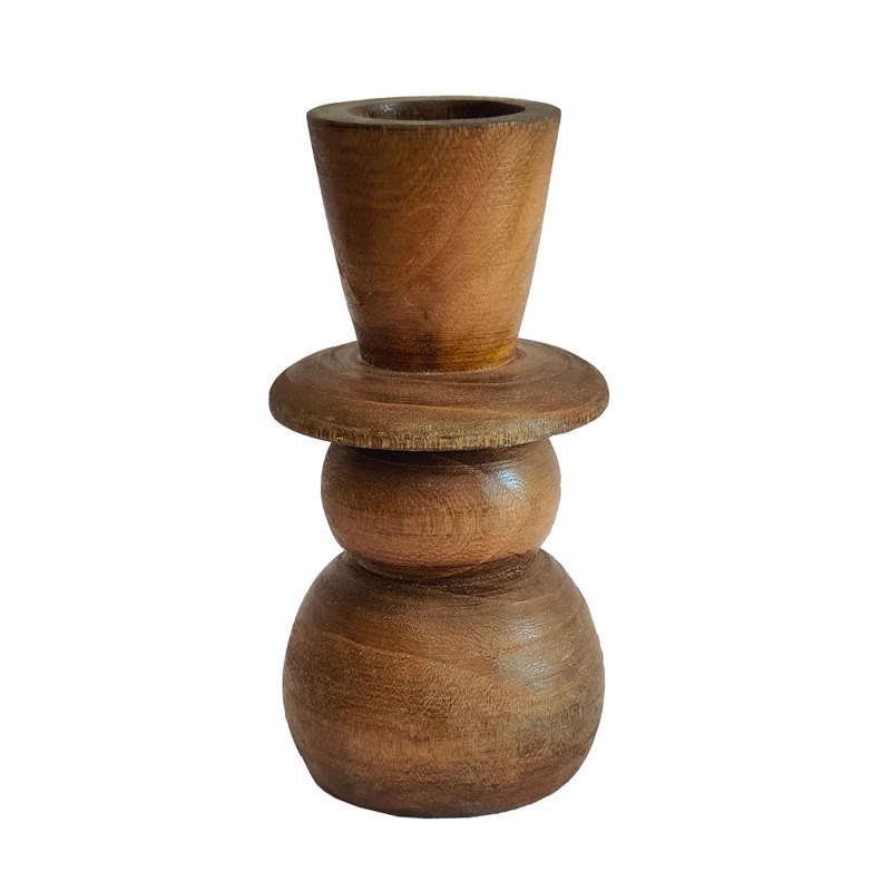 Liberta-Maison Cedar Βάζο 13x13x27cm Ξύλο Καφέ 032238
