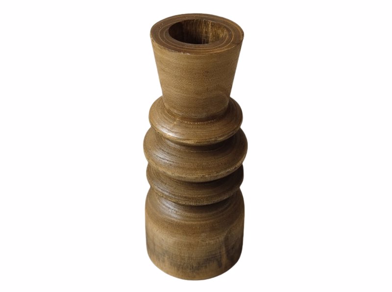 Liberta-Maison Cedar Βάζο 10x10x24cm Ξύλο Καφέ 032239