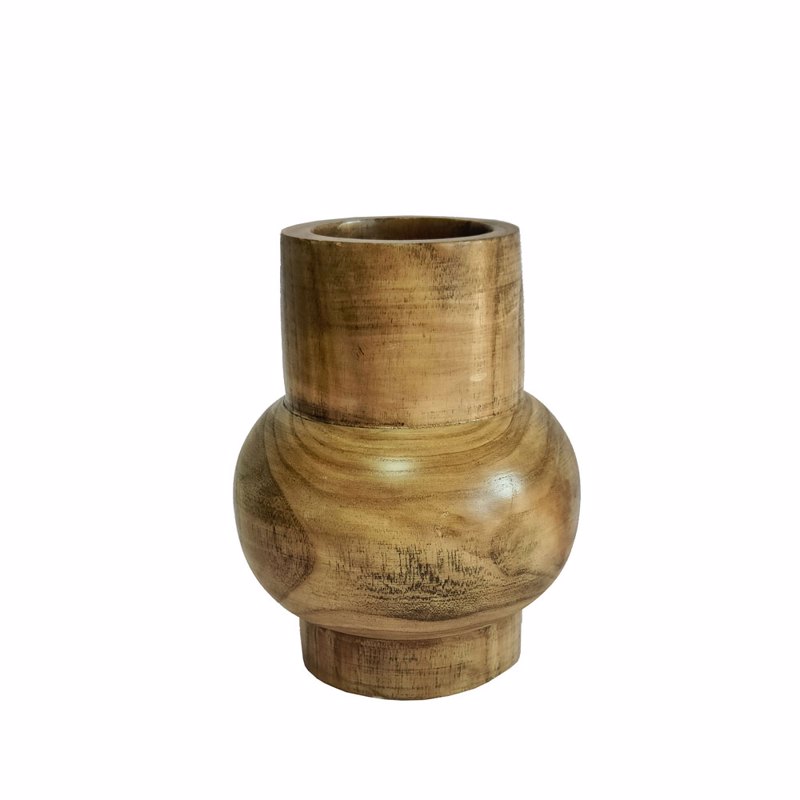 Liberta-Maison Cedar Βάζο 21x21x27cm Ξύλο Καφέ 032242