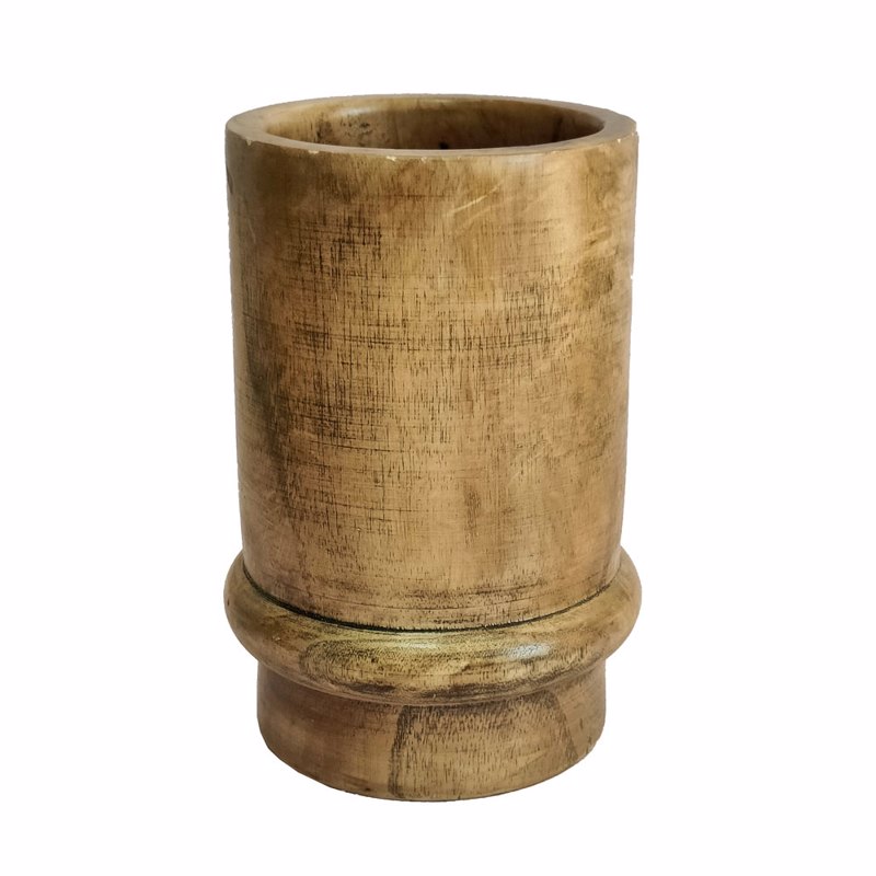 Liberta-Maison Cedar Βάζο 21x21x29cm Ξύλο Καφέ 032244