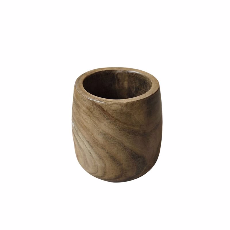 Liberta-Maison Cedar Βάζο 24x24x24cm Ξύλο Καφέ 032246