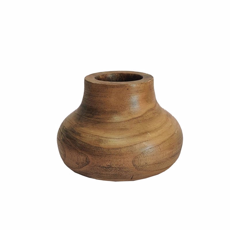 Liberta-Maison Cedar Βάζο 20x20x16cm Ξύλο Καφέ 032252