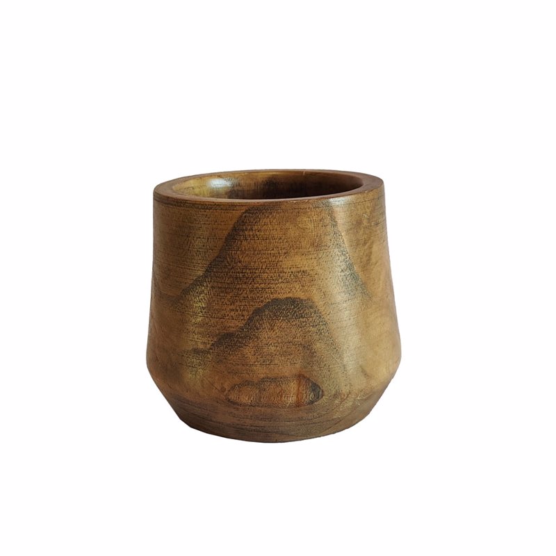 Liberta-Maison Cedar Βάζο 23x23x20cm Ξύλο Καφέ 032253